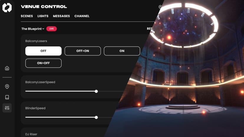 Venue controls for virtual events